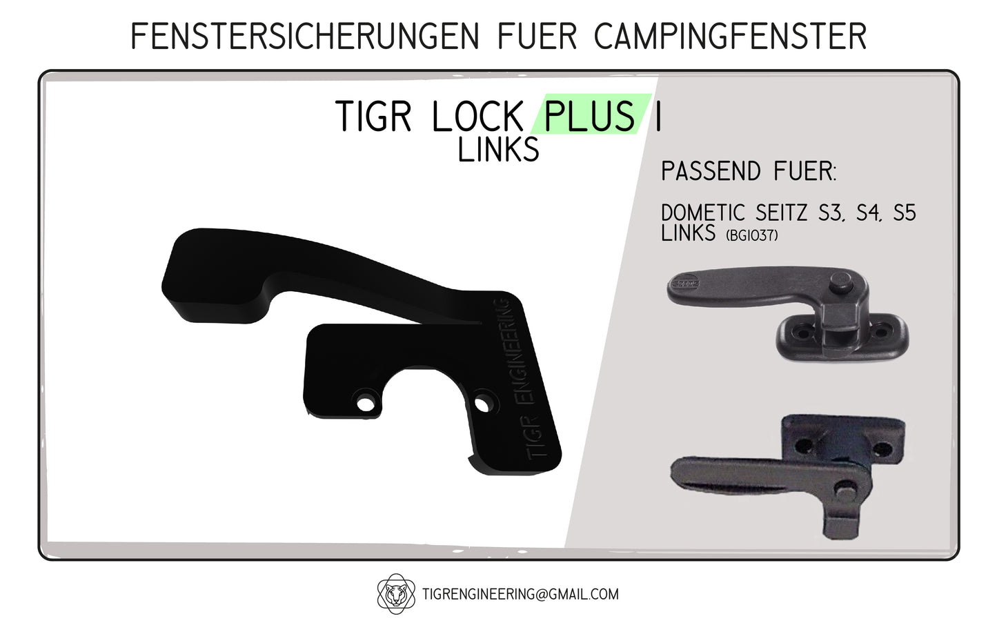 TIGR Lock Plus 1 Fenstersicherung passend für Dometic Seitz S3, S4, S5 links