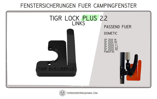 TIGR Lock Plus 2.2 Fenstersicherung für Dometic Camping Fenster Wohnmobil_links