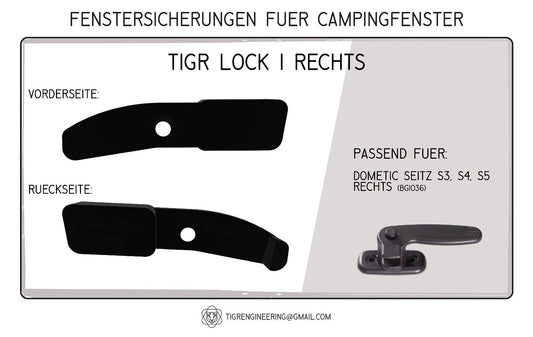 TIGR Lock 1 Fenstersicherung für Dometic Seitz S3, S4, S5 rechts